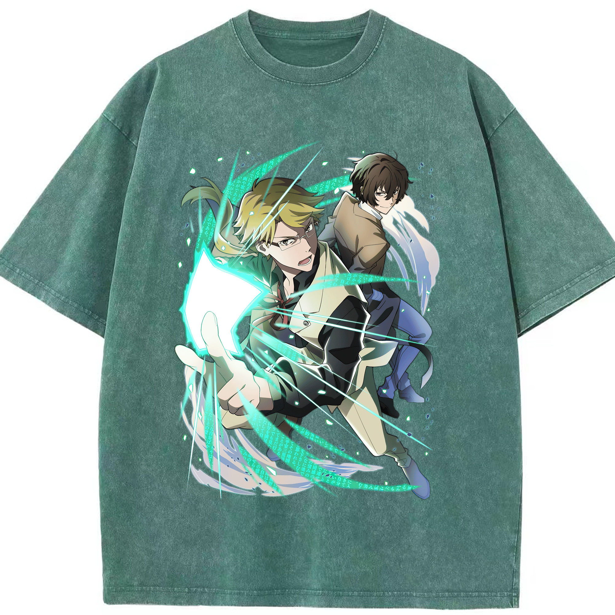 （画像用） 文豪ストレイドッグス Bungo Stray Dogs 綿100% ヴィンテージ風 半袖Tシャツ（フロントプリント）